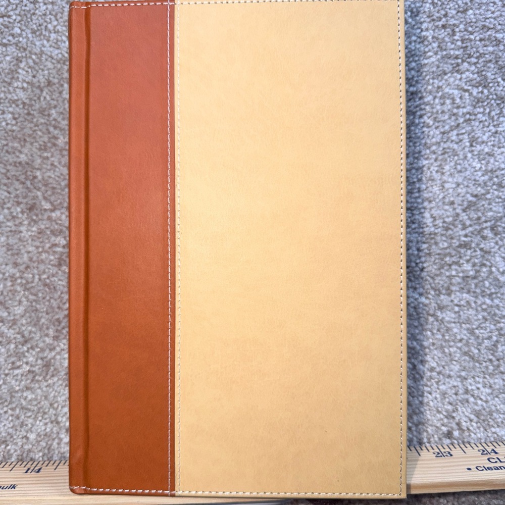 HarperOne NRSV Holy Bible with Apocrypha Two Tone Tan Brown Faux Leather 2007